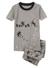 GYMBOREE SLEEPWEAR GRAY w/ NINJAS 2pc PAJAMAS 6 12 18 2T 3 4 5 6 7 8 10 12 NWT