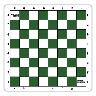 Bobby Fischer Tournament Mousepad Style Chess Board, 20 inches, Green