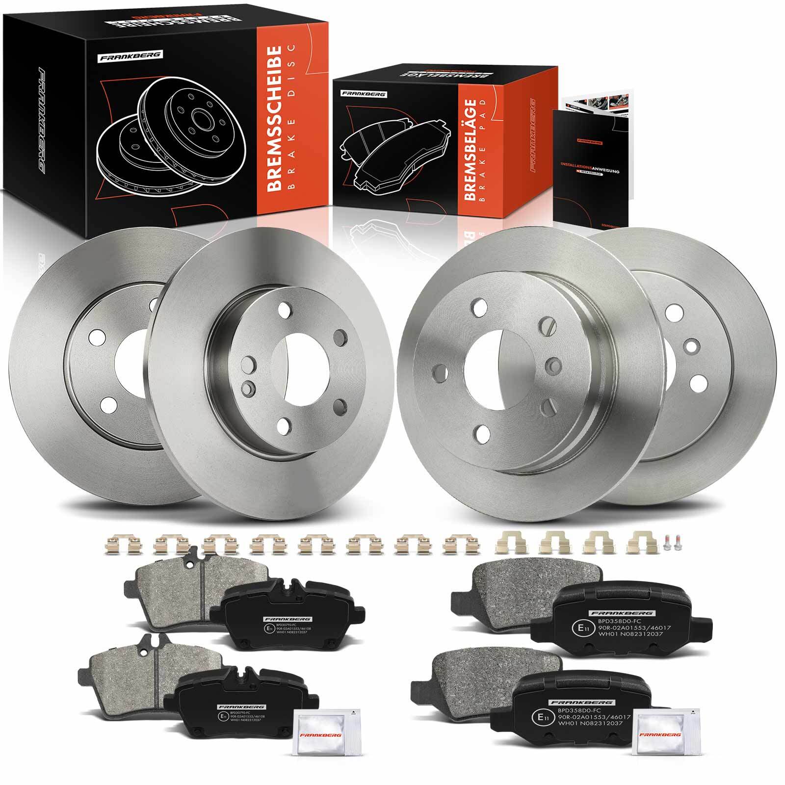 Frankberg Front and Rear Brake Discs & Brake Pads for Mercedes-Benz A-Class New