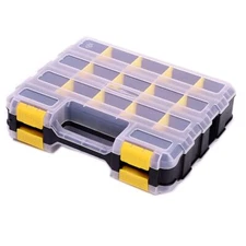 Hardware Organizer Box 34 Compartments Small Parts Organizer with Removable D...