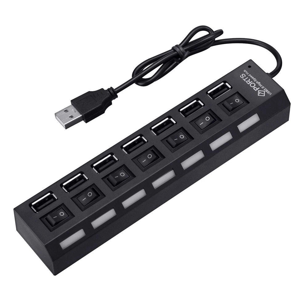 6-Port USB Fast Charging Station - Wall & Desktop Power Hub