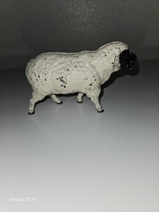 Vintage Cast Iron Sheep Coin Still  Bank 