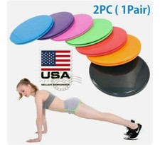 2PCS Gym Dual Sided Gliding Discs Fitness Core Sliders Home Abs Exercise Workout
