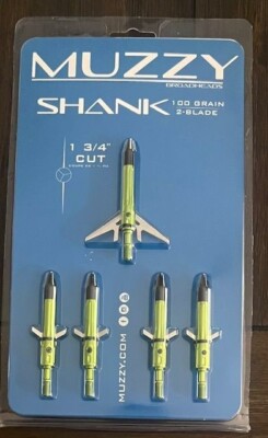 Muzzy 289 Muzzy Shank Broadhead 5 PK, Multi, One Size 100 Grain 2 Blade