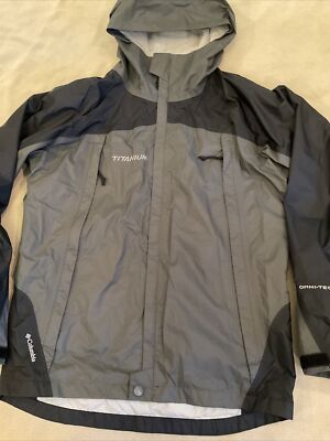 Columbia Omni-tech Jacket 14/16 Youth Black Grey Titanium | eBay