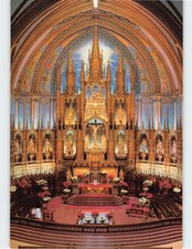 Postcard  Main Altar Main Altar Notre-Dame Basilica of Montreal Canada