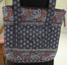 Vera Bradley Medium M 2 Handled Shoulder Bag Made in the USA With Pockets