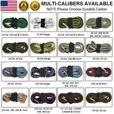 2PCS REUSABLE Bore Cleaner for Rifle Pistol Gun Bore Rope Guns Cleaning Tool Kit