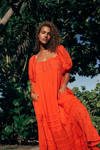 Free People Let's Be Friends Midi Dress 