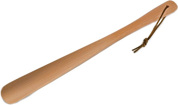 Hofmeister SchuhlöFfel Lederband 37 Cm Buchenholz Schuhanzieher Zum AufhäNgen-image