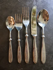 SOLD INDIVI John Deere Gibson Flatware Salad Fork Knife Soup Teaspoon Stainless