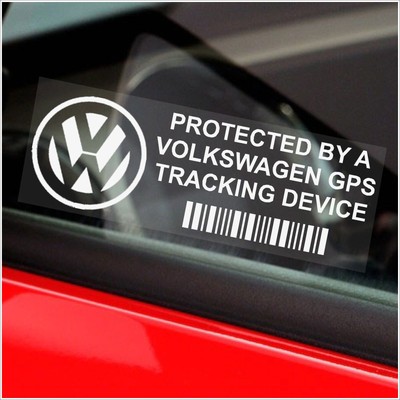 5 x Volkswagen GPS Tracking Device Security Stickers-Polo,Golf-Car Alarm  Tracker | eBay