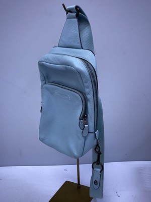 ma---- COACH ボディバッグ C5331 ロゴ レザー ブルー Coach C5331 shoulder bag leather Blue plain Used | eBay