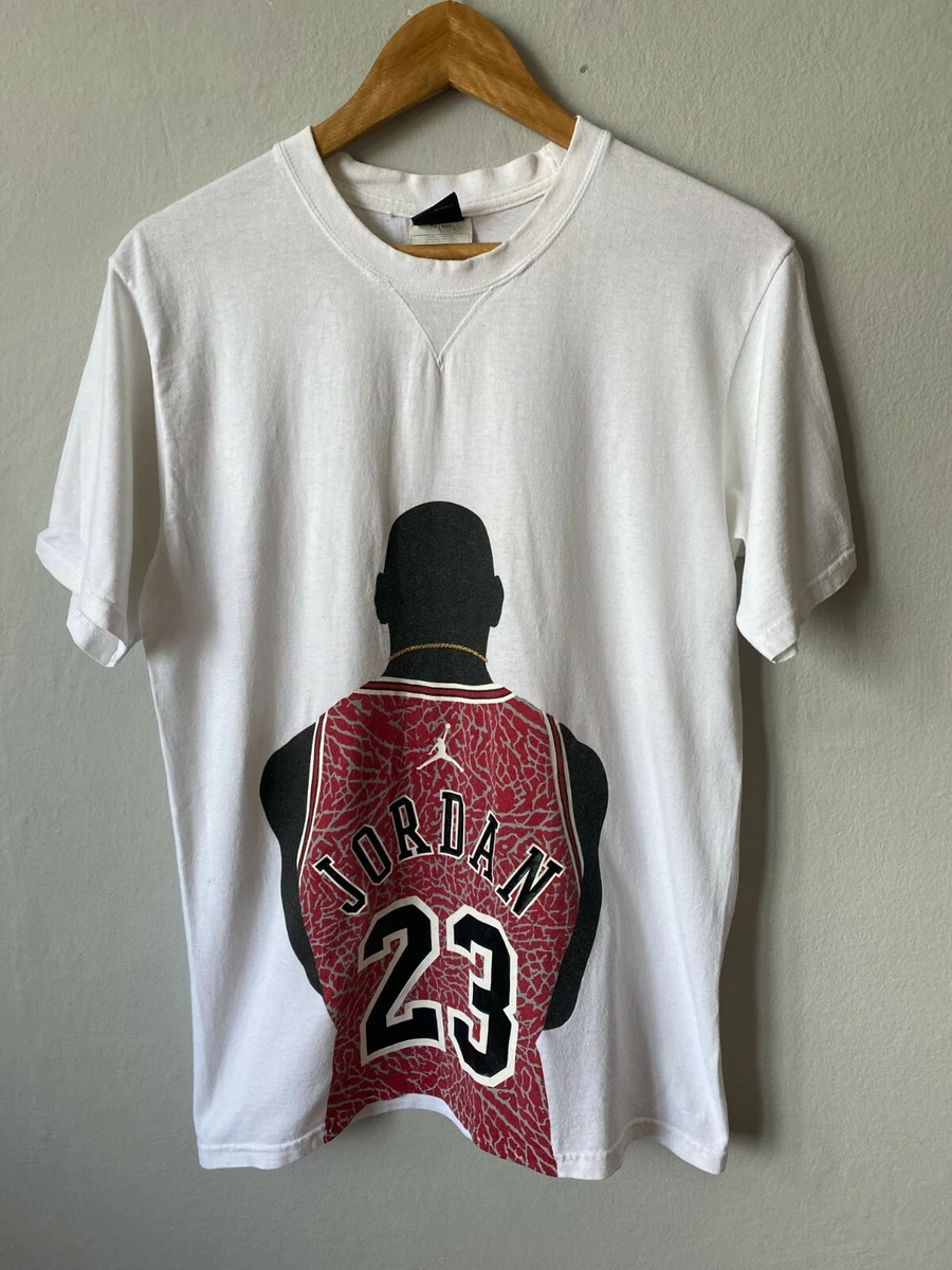 Vintage RARE Michael Jordan CHICAGO Bulls 90s RAP TEE Shirt LAST DANCE sz S