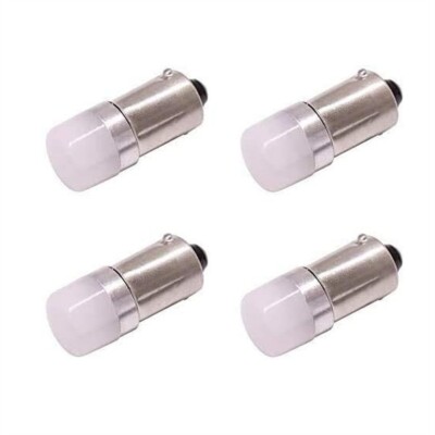 4x Ba9s/Bax9s led Glühbirne für Schwanz Bremse Stop Parken Innenlicht Weiß 12V