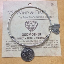 Wind and Fire Godmother Bracelet Russian Silver Expandable Adjustable