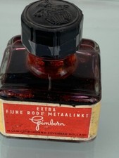 Gimborn Fijne Riode Metaalinkt Ink Bottle with Two Pen Rests Holland (m146)