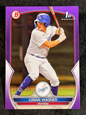 2023 Bowman 1st PURPLE PROSPECT ROOKIE Logan Wagner 207/250