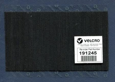 12" X 4" BLACK ADHESIVE VELCRO Brand Velcro Brand Hook Squadron Jacket Patch