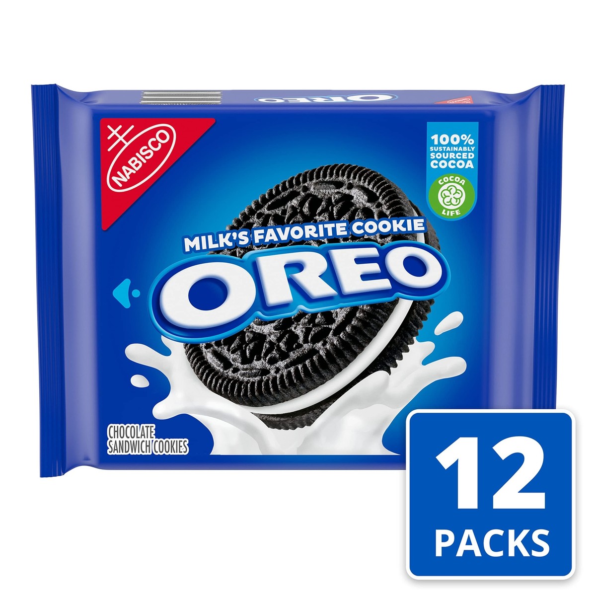 OREO Chocolate Sandwich Cookies, Original Flavor, 13.29 oz Packs