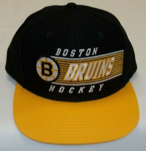 CCM NX09Z Striped Logo Snapback Hockey Hat - Boston Bruins