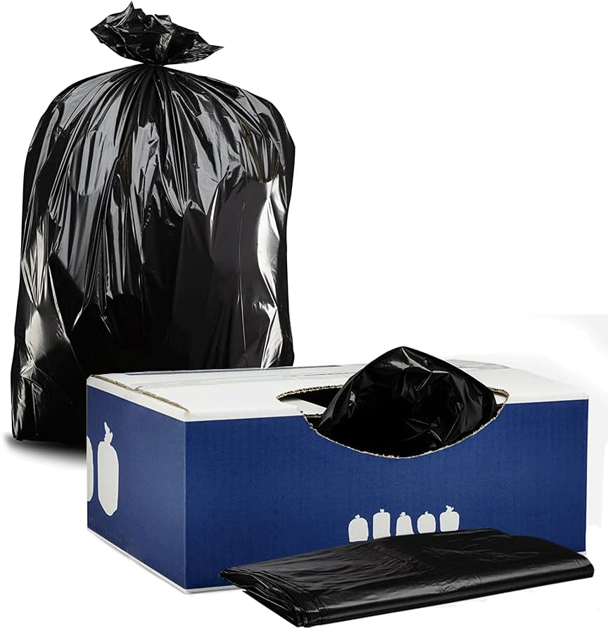 25-30 Gallon Trash Bags │ 1.6 Mil │ Black Garbage Can Liners │ 30