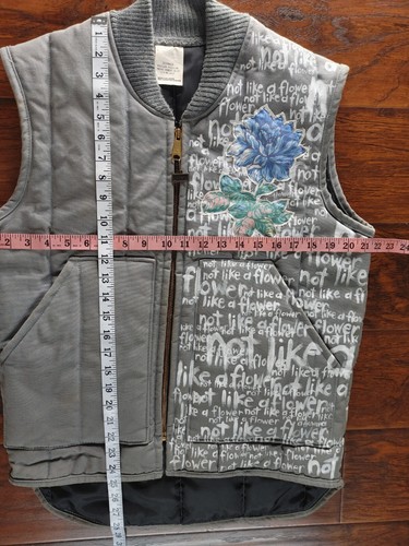 Vintage Walls blizzard pruf custom 'Not like a Flower' vest about size M-L Retro - Picture 3 of 6