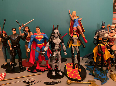 1:12 Scale DC & MARVEL 11 Action Figure LOT with Customs & OOAK