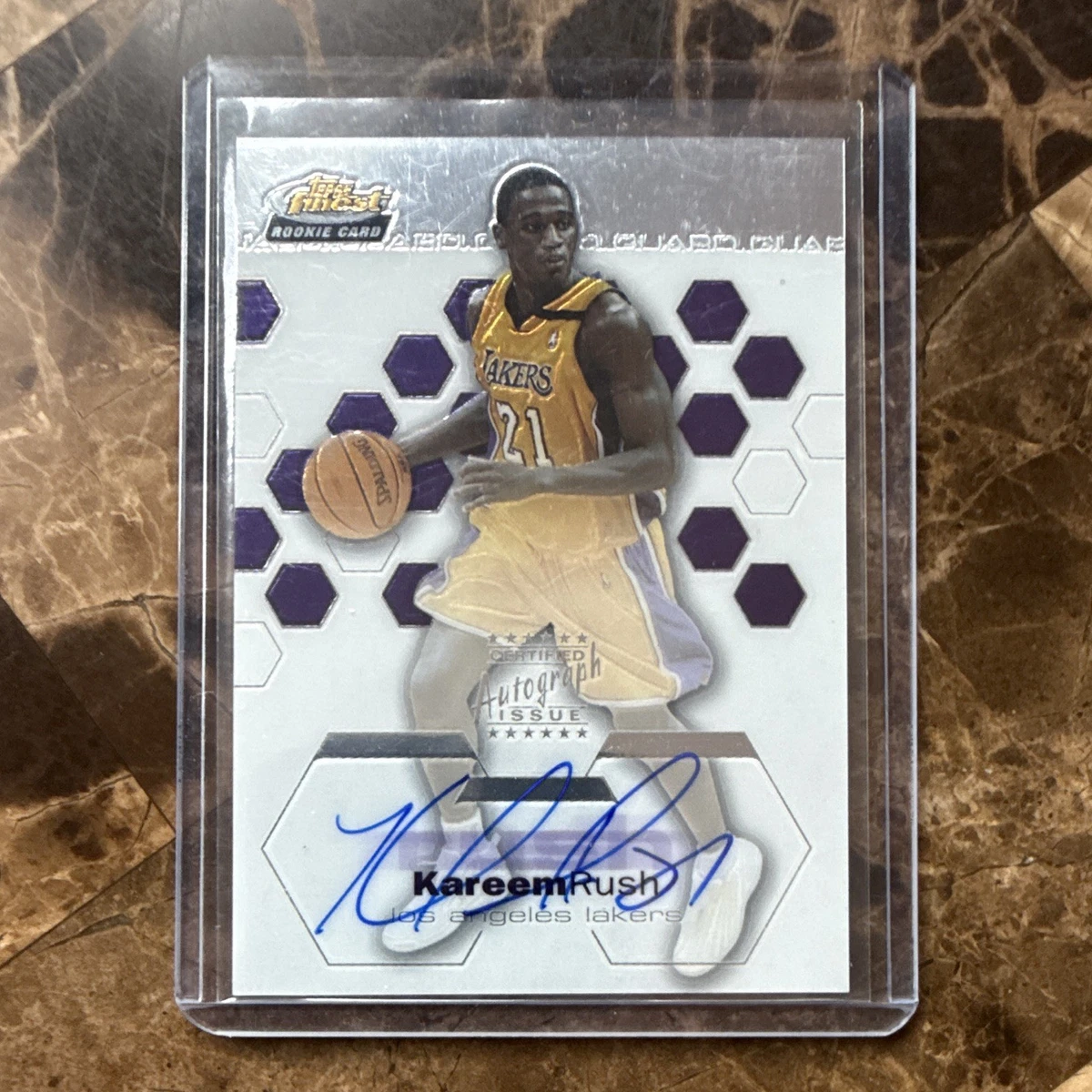Basketball Kareem Rush Autographed Sports Trading Cards 