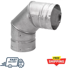DuraVent 3 Inch Steel 90 Degree Chimney Elbow Pellet Vent Stove Exhaust Pipe-New