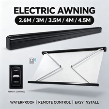 ELECTRIC AWNING WIND ROLL OUT SUN CANOPY CAMPERVAN MOTORHOME VAN RV WITH SWITCH