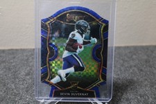 Devin Duvernay Rookie Card #77 Ravens Prizm Blue Checkerboard. rookie card picture