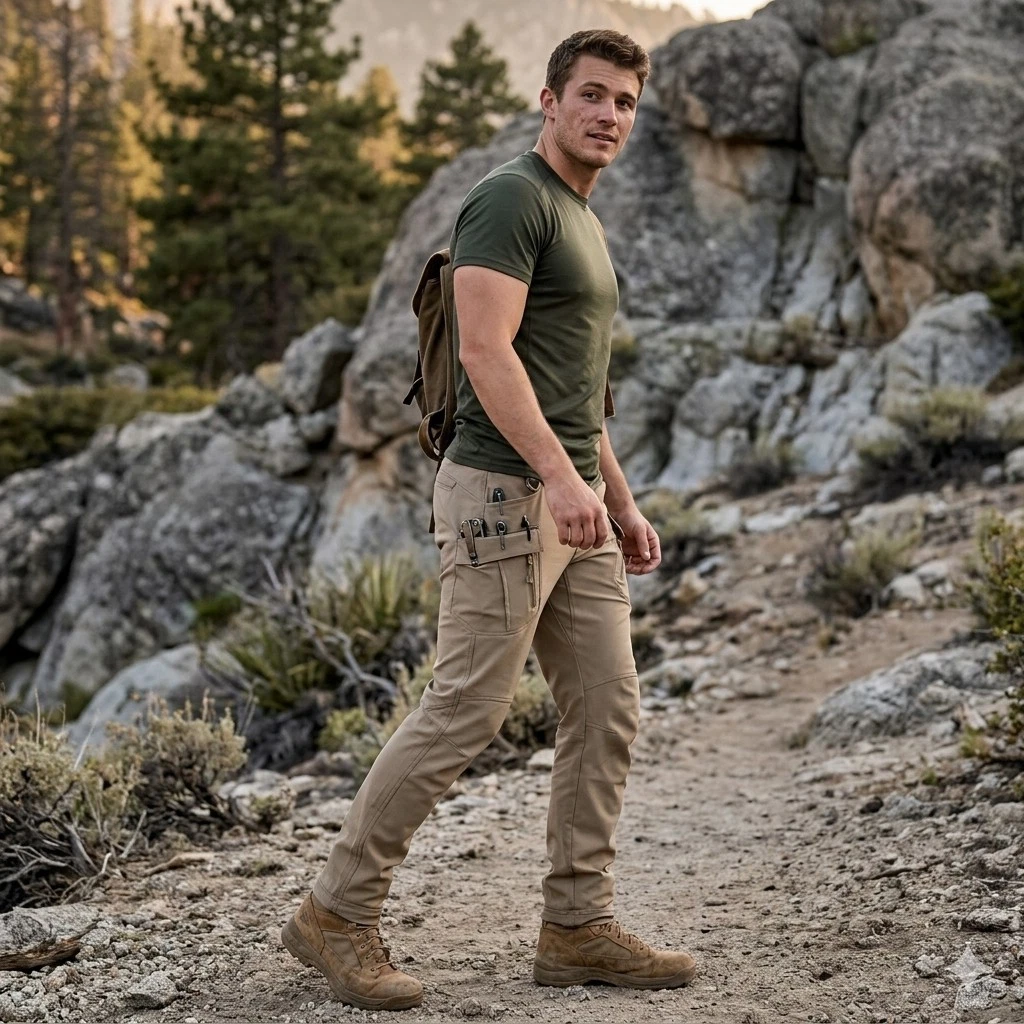 FlexCamo Tactical Cargo Pants Mens 32x32 Khaki Waterproof New With Tags