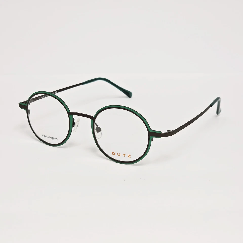 DUTZ DZ823 Unisex Round Glasses in Brown/Green | Made in The Netherlands | 44mm - Image 2 of 4
