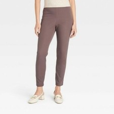 Women's High-Rise Skinny Ankle Pants - A New Day Light Brown Size 17