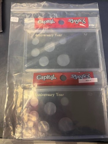 Lot of 2 Capital Plastics Anniversary Year Coin Holders – Original Packaging
