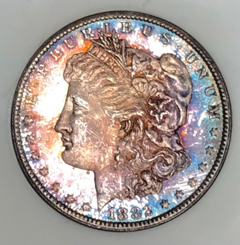1882 O GEM BU Morgan Silver Dollar Choice Mint MS UNC - Foto 9