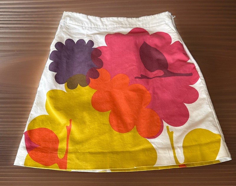 Boden Ladies A Line Skirt Size 10R Floral Turkey Pockets Side Zip