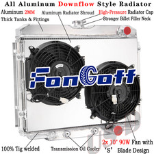 3 Row Radiator Shroud Fan Fit 1967-70 Ford Mustang Mercury Cougar1969 Ranchero