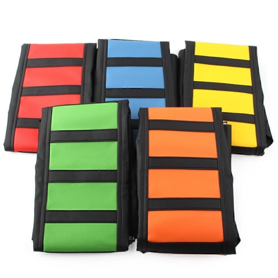 Motorcycle Pro Ribbed Rubber Gripper Soft Seat Cover For Honda Yamaha Suzuki - Image 3 of 4