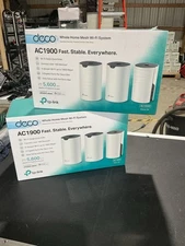 BRAND NEW!!!!Deco Mesh AC1900 WiFi System (Deco S4) 5,500 Sq.ft Coverage, 3-Pack
