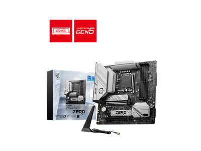 MSI B760M PROJECT ZERO Wi-Fi 6E LGA 1700 Intel B760 SATA 6Gb/s LGA1700 DDR5 Back