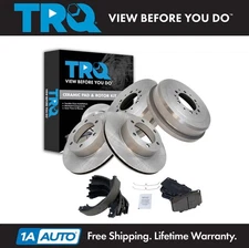 TRQ Front & Rear Brake Pad & Rotor,Shoe & Drum Kit Fits 1996-2000 Toyota 4Runner