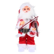 Toyvian 30cm Electric Santa Dolls Musical Toys Santa Claus Digital Christmas ...