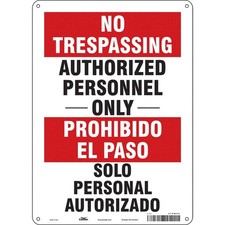 CONDOR 472W09 Safety Sign,14 inx10 in,Aluminum 472W09