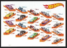 USPS 50TH ANNIVERSARY HOT WHEELS SHEET OF 20 FIRST CLASS LETTER STAMPS