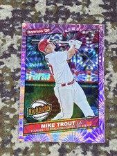 Mike Trout 2020 Panini Donruss Pink Firworks