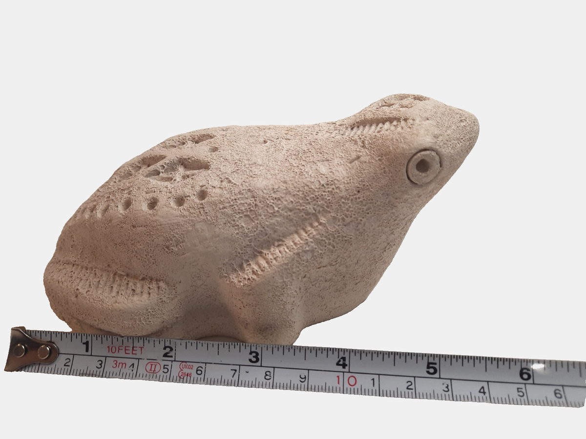 VTG-Flavia Montelupo-Unglazed Ceramic Frog figurine-Aldo Londi