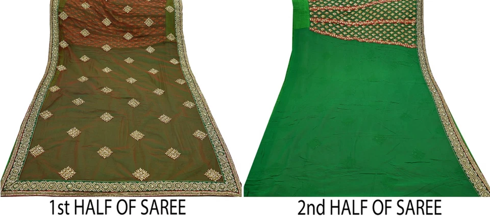 Saris Sari de segunda mano con red/malla bordados a mano de diseñador Manish Malhotra Lehenga Foto 2 de 4