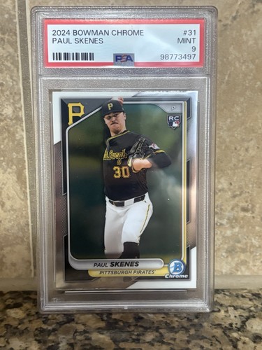 2024 BOWMAN CHROME #31 PAUL SKENES ROOKIE RC PSA 9